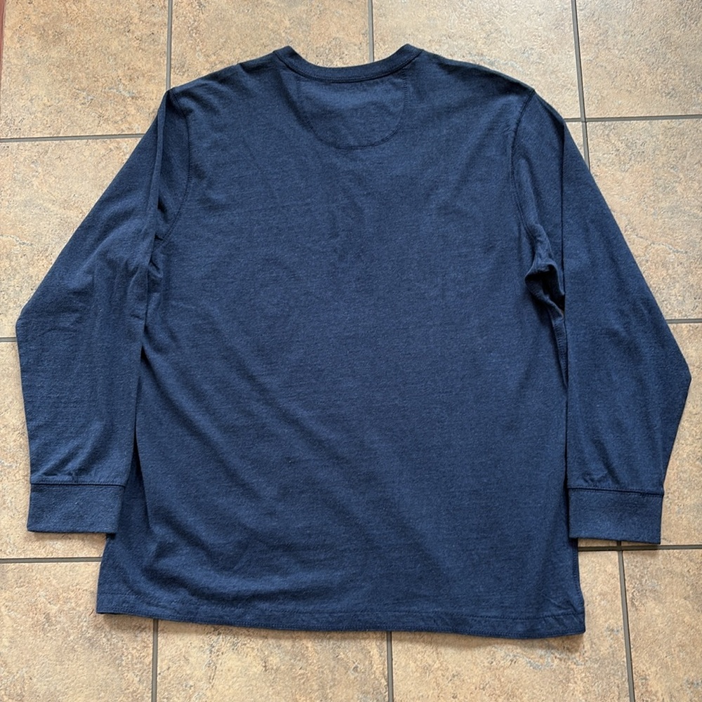 Brand New Outdoor Life® Men's Sueded Henley Shirt XL Deep Sea Heather - Picture 2 of 7